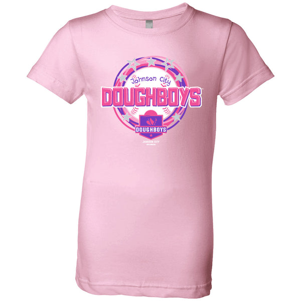 Johnson City Cardinals Youth Girls Pink Tee ym